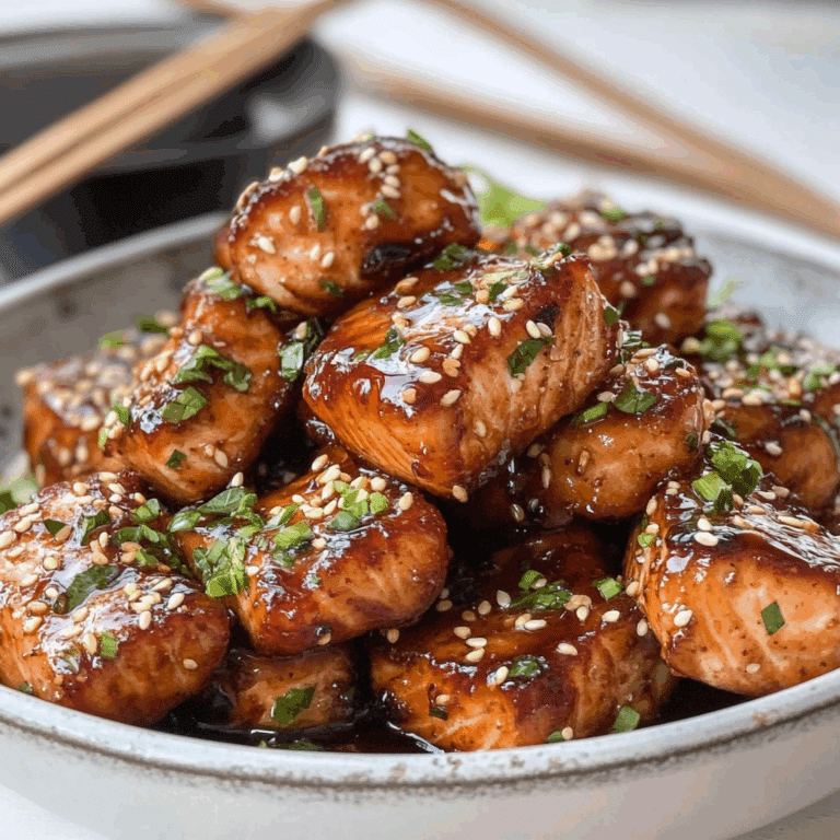 Best Crispy Honey Garlic Salmon Bites Recipe