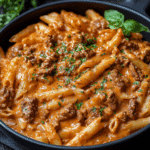 Creamy High Protein Beef Pasta Recipe