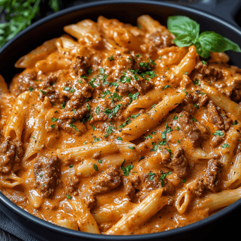 Creamy High Protein Beef Pasta Recipe