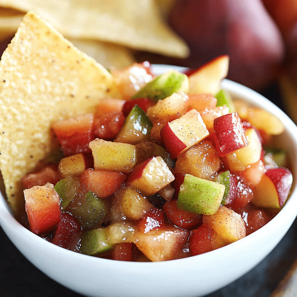 Fruit Salsa with Cinnamon Sugar Tortilla Chips