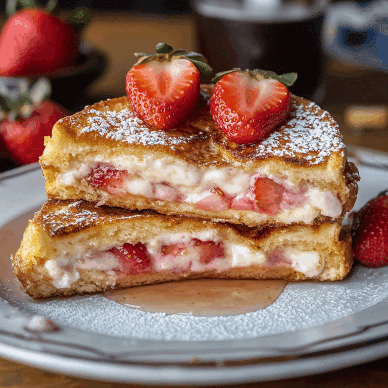 Strawberry Cheesecake Stuffed French Toast