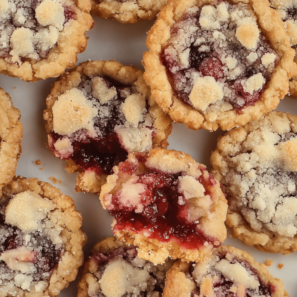 Buttery Raspberry Crumble Cookies