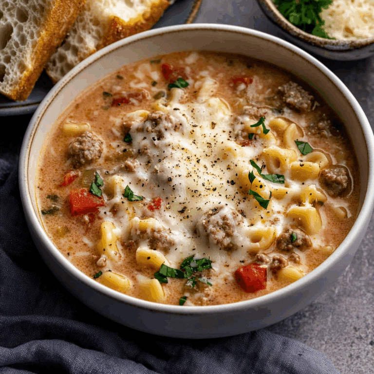 Creamy Parmesan Italian Sausage Soup