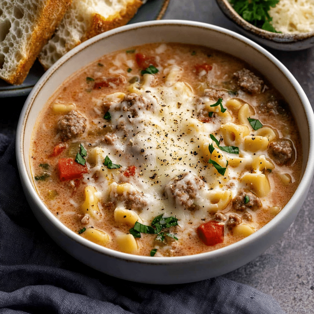 Creamy Parmesan Italian Sausage Soup