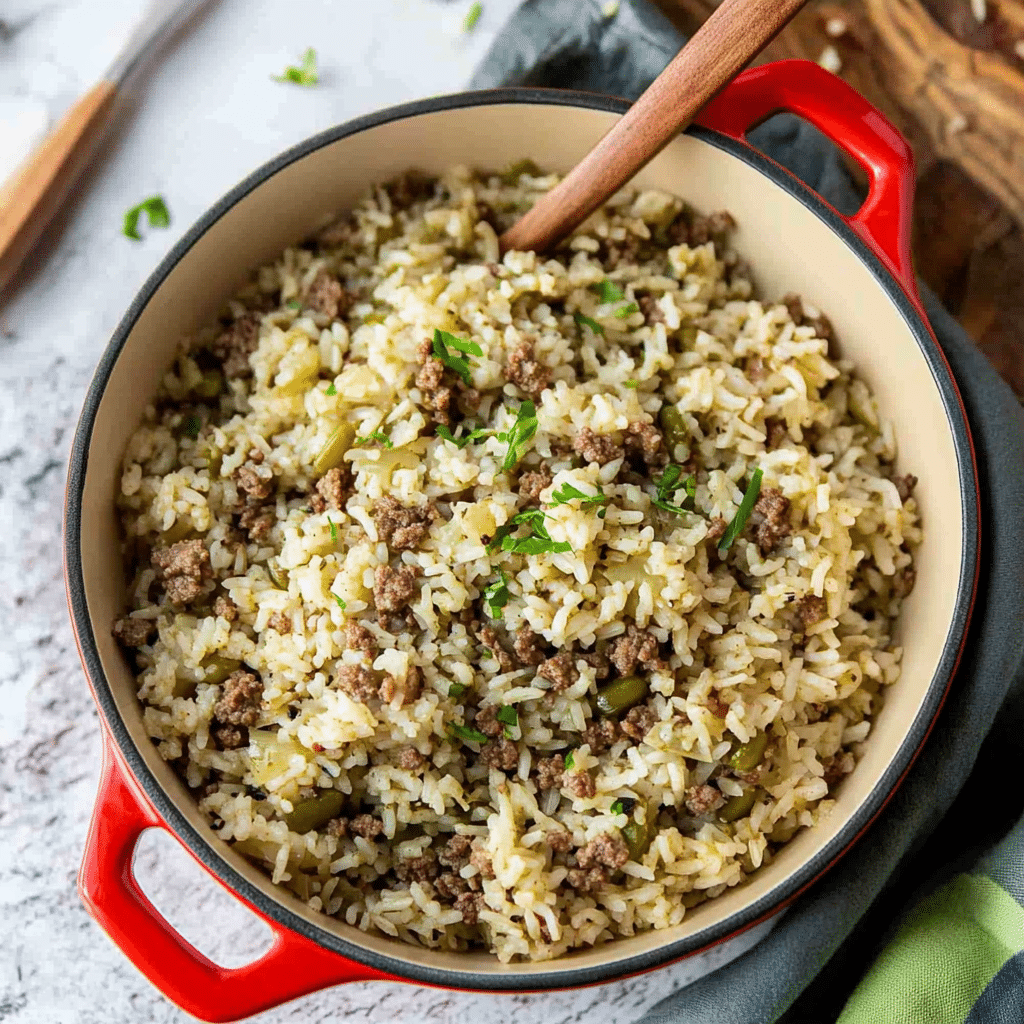 Dirty Rice with Ground Beef