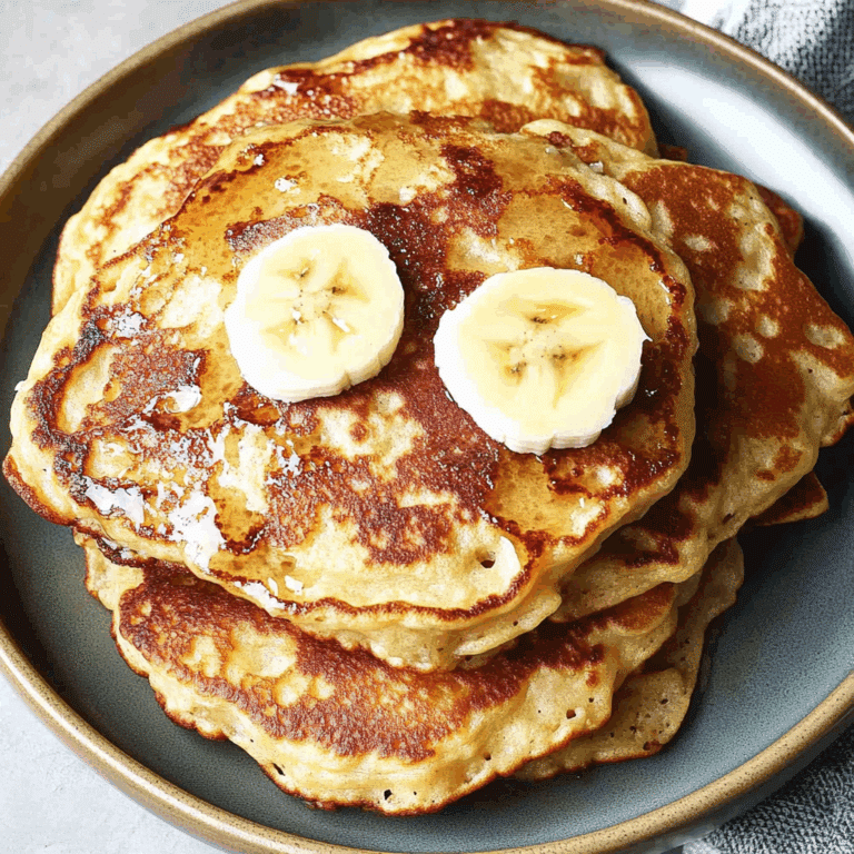 Fluffy Banana Cottage Cheese Pancakes