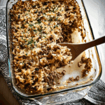 French Onion Ground Beef and Rice Casserole