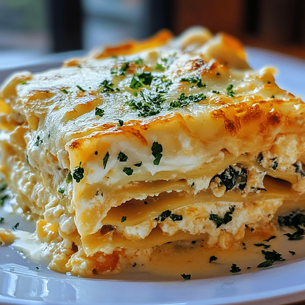 Garlic Butter Shrimp Scampi Lasagna