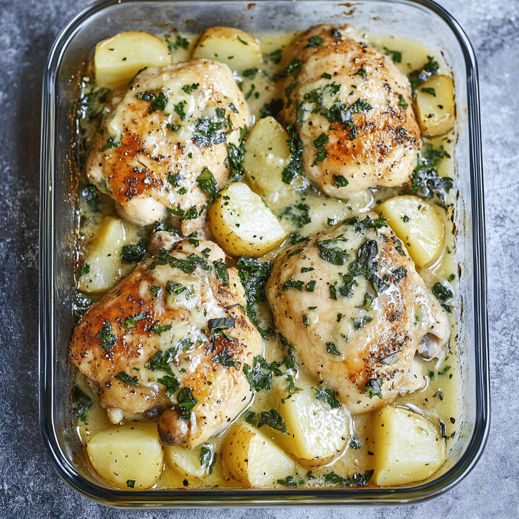 Garlic Parmesan Chicken and Potatoes
