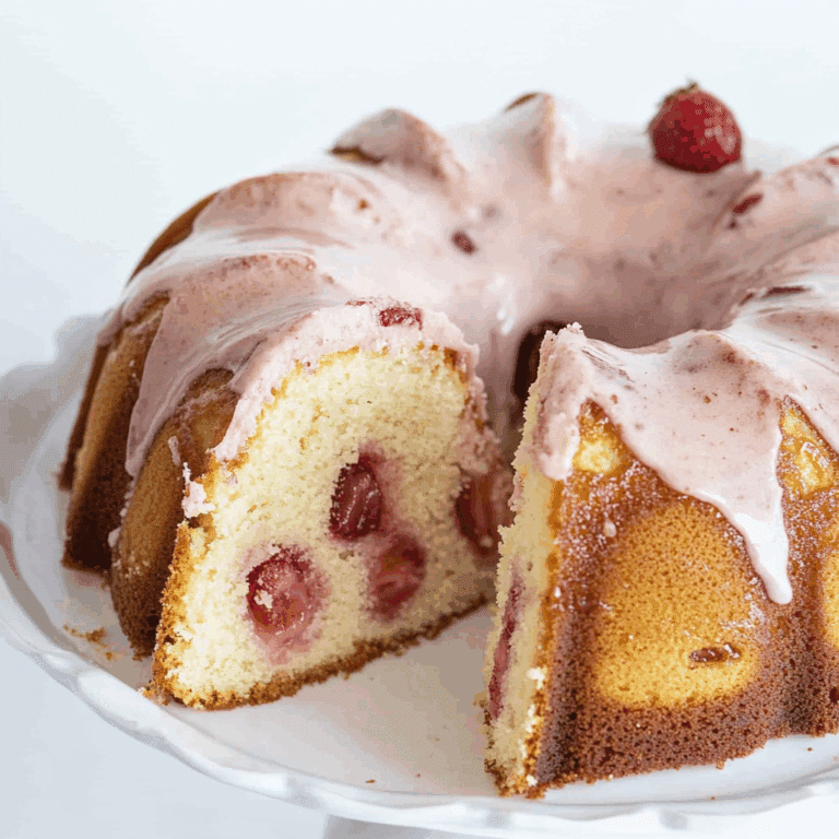 Homemade Strawberry Cream Cheese Pound Cake