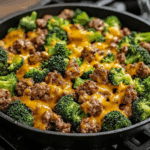 Keto Hamburger and Broccoli Skillet