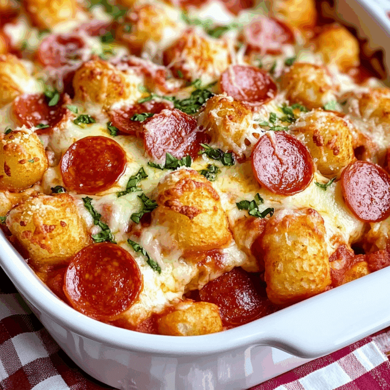 Pepperoni Pizza Tater Tot Casserole