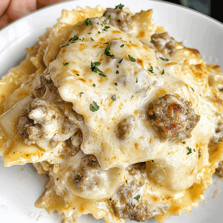 Sausage Alfredo Ravioli Lasagna