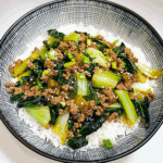 Stir-fried Bok Choy with Ground Meat