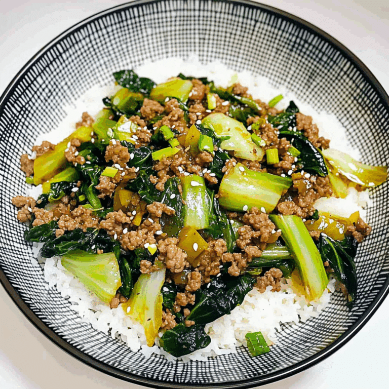 Stir-fried Bok Choy with Ground Meat
