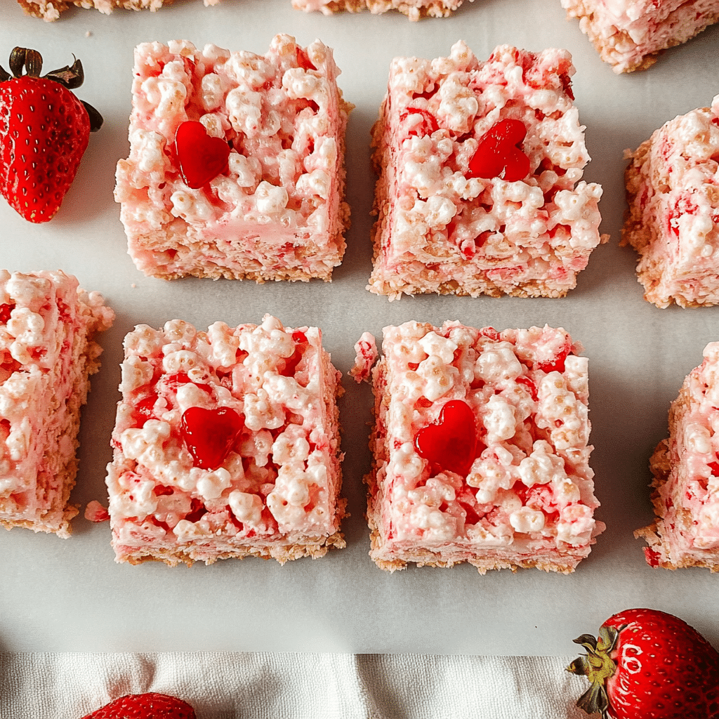Strawberry Crunch Rice Krispie Treats