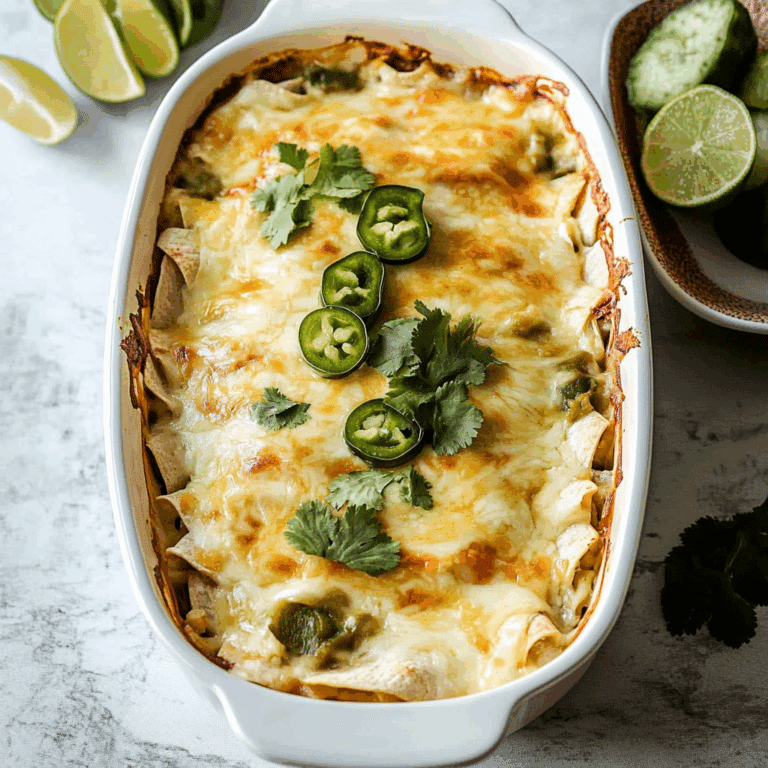 White Chicken Enchilada Casserole