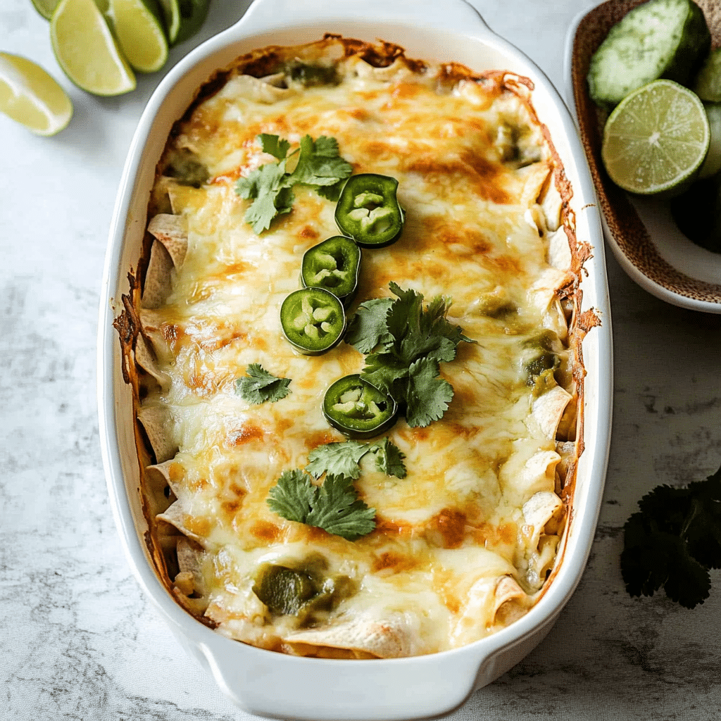 White Chicken Enchilada Casserole