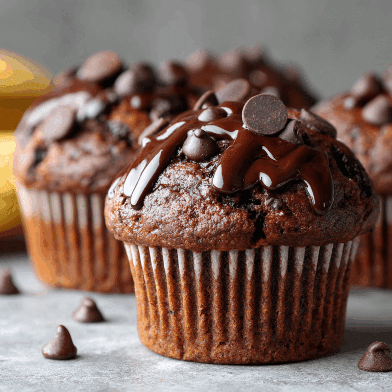 Chocolate Banana Muffins with Greek Yogurt