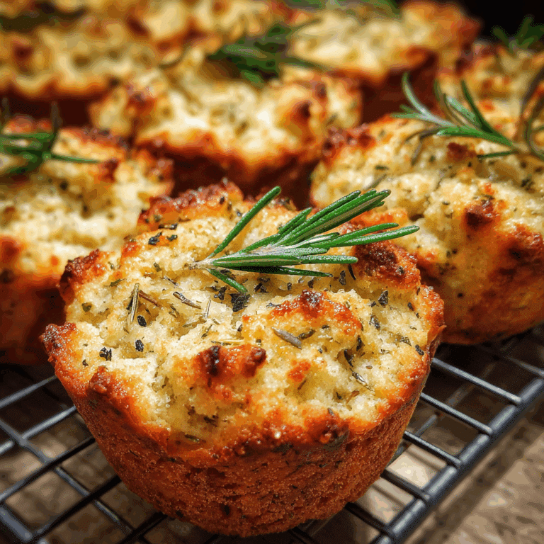 Garlic Rosemary Focaccia Muffins