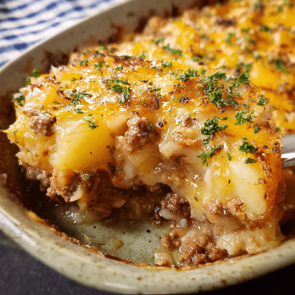 Ground Beef and Potato Casserole