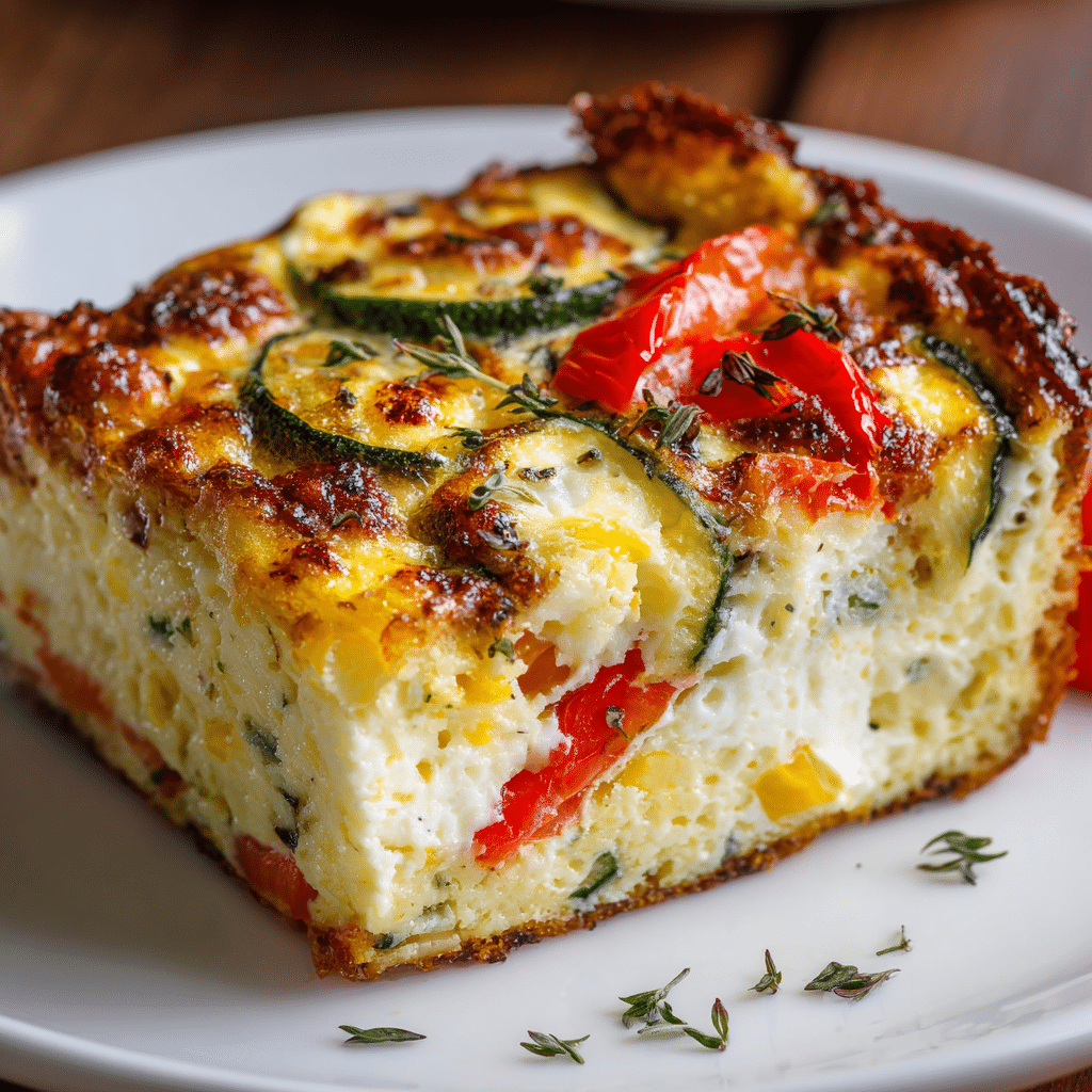 Veggie-Packed Cottage Cheese Egg Bake