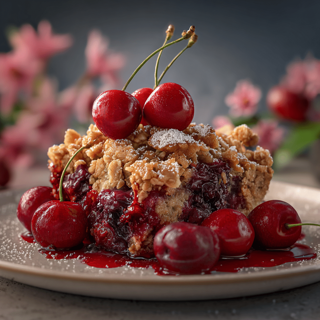 Cherry Crumble with Fresh Summer Cherries
