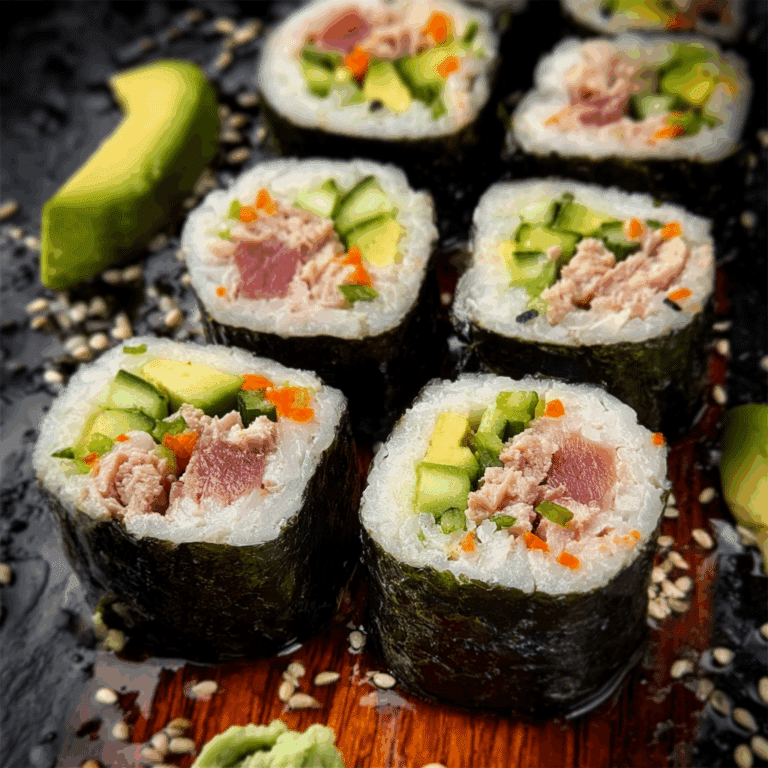 Cucumber Tuna Avocado Rolls