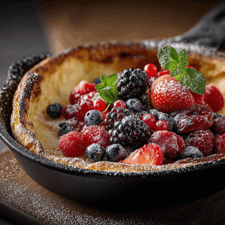 Dutch Baby Pancake with Berries