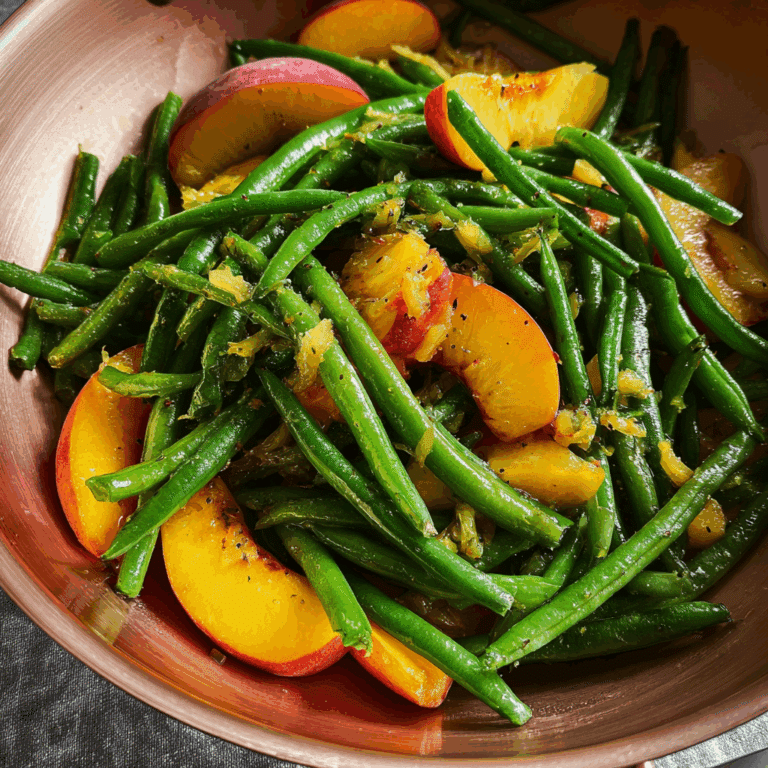 Green Bean & Peach Salad