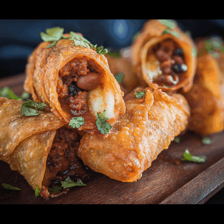 Mexican Eggrolls with Chorizo & Chipotle Beans