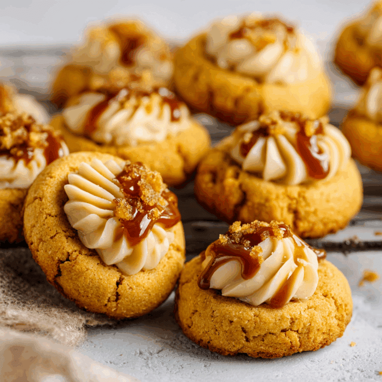 Pumpkin Cheesecake Thumbprint Cookies