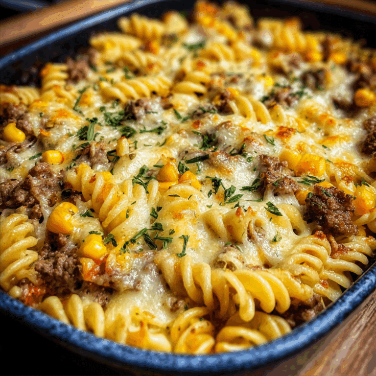 Ranch Rotini Bake with Beef and Corn