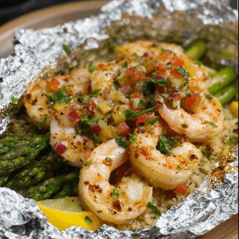 Shrimp & Asparagus Foil Packets