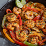 Skillet Shrimp Fajitas