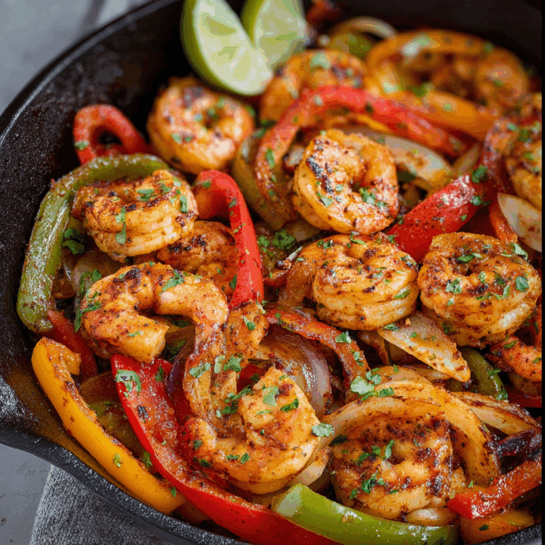 Skillet Shrimp Fajitas