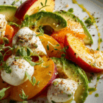 Summer Peach Salad with Avocado & Mozzarella