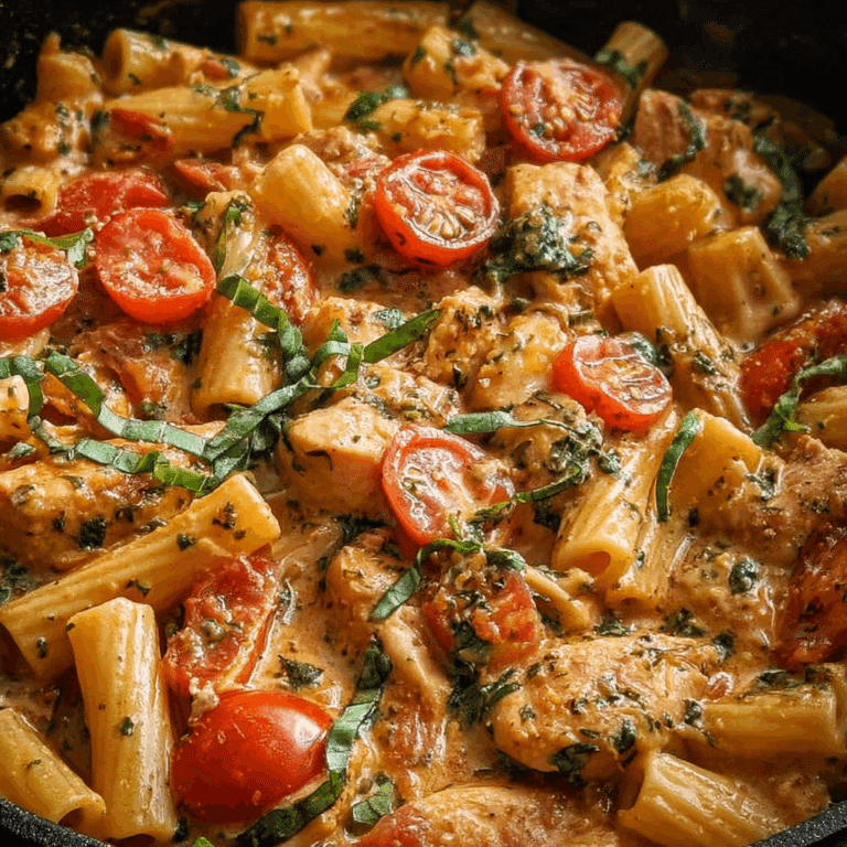Tomato Basil Chicken Rigatoni