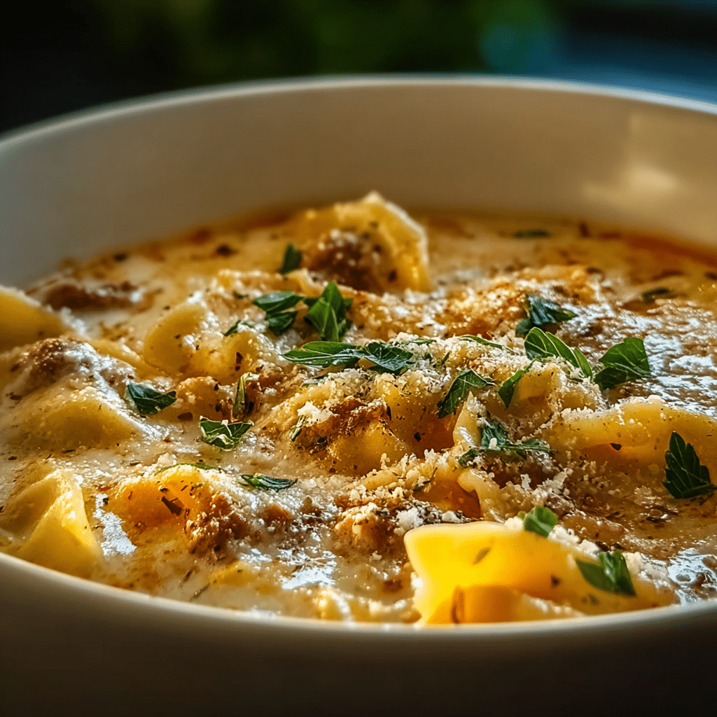 Alfredo Lasagna Soup