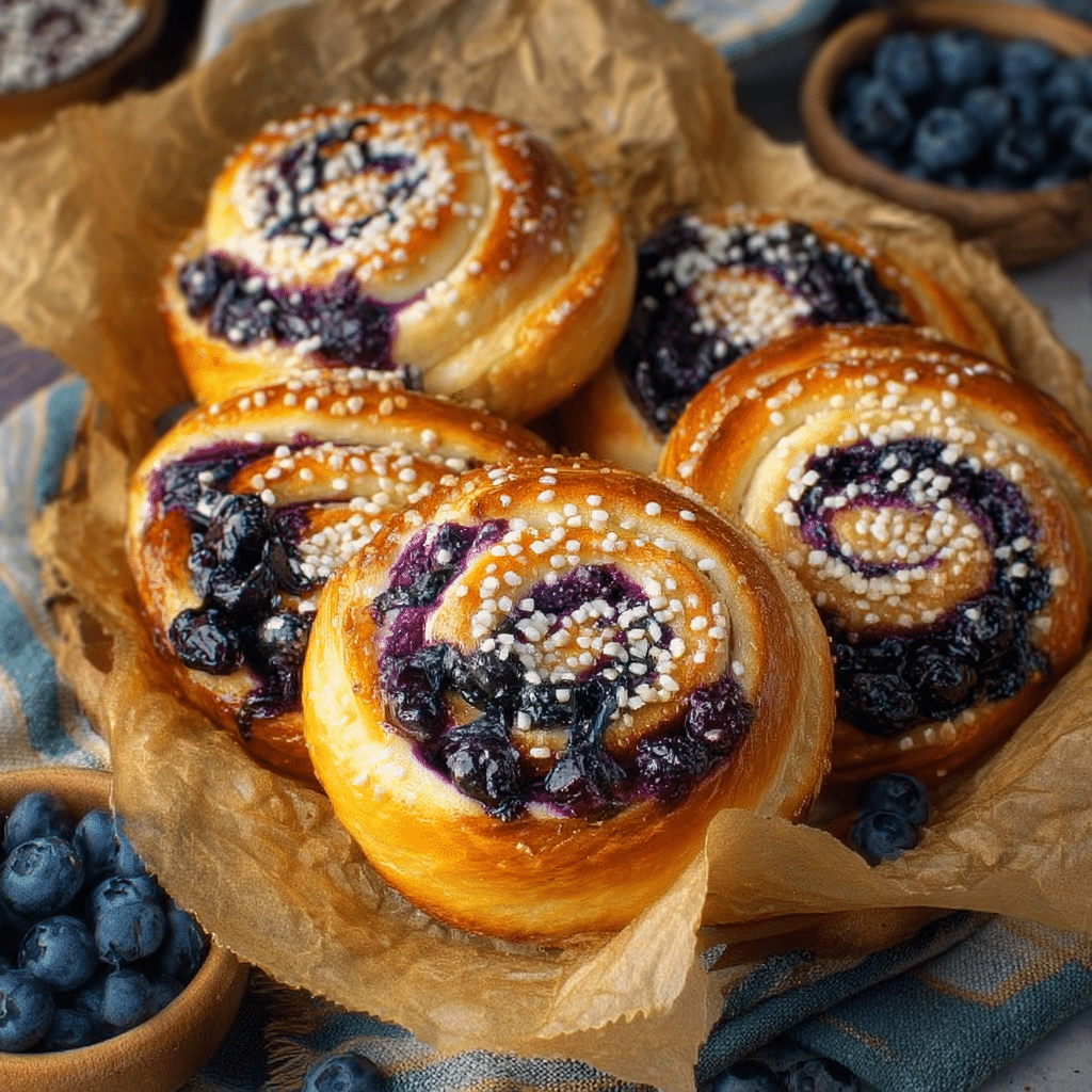 Blueberry Ricotta Sweet Buns