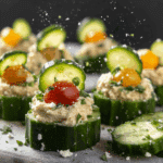 Cucumber Hummus Bites