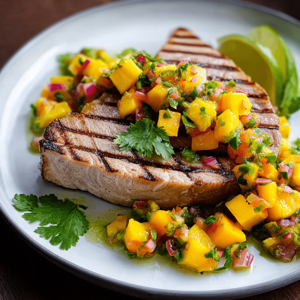Grilled Tuna Steaks with Mango Salsa
