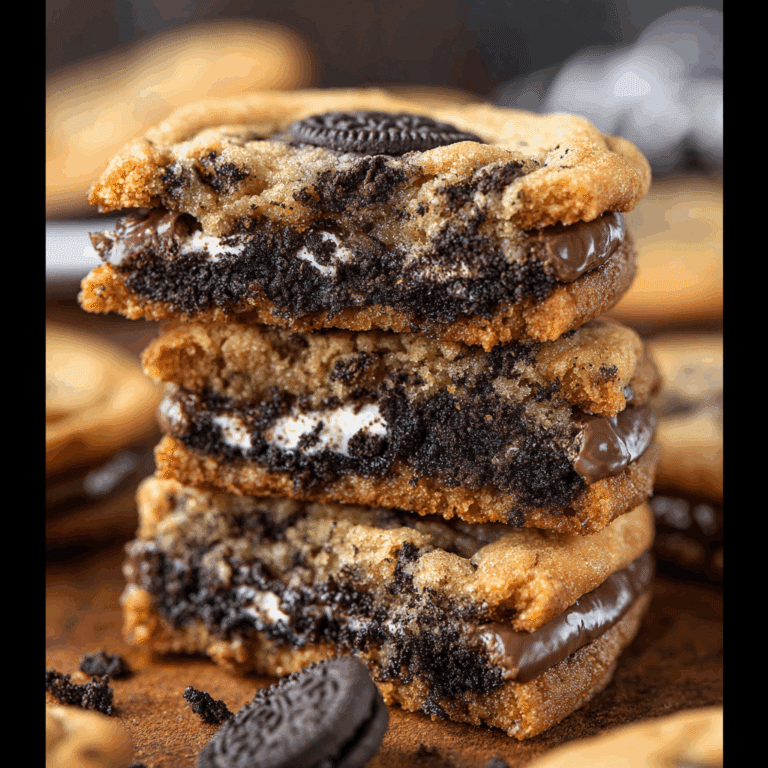 Halloween Oreo Stuffed Chocolate Chip Cookies