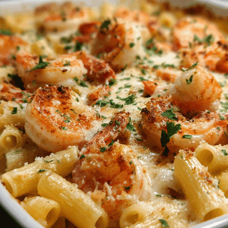 One-Pan Shrimp Scampi Pasta Bake