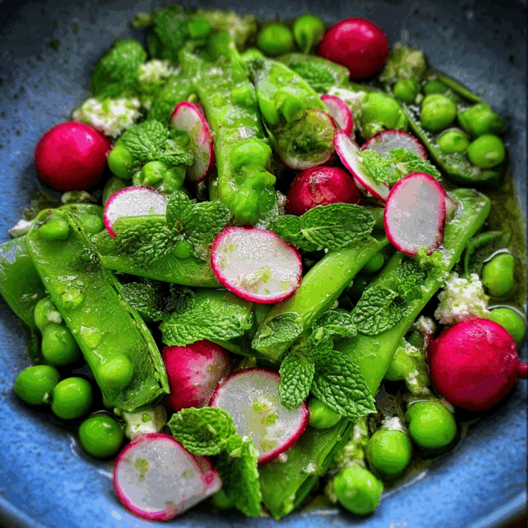 Peas with Radish & Mint Salad