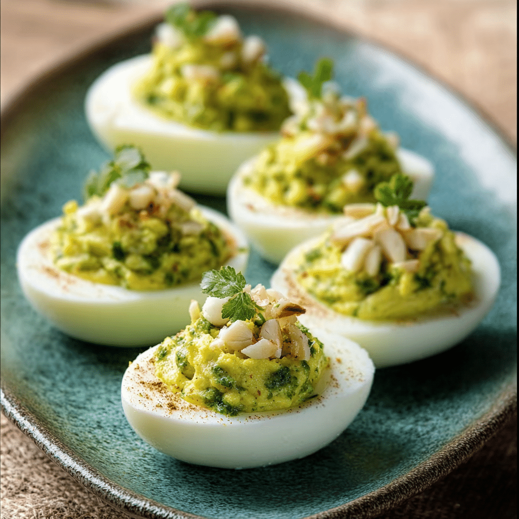 Pesto Deviled Eggs