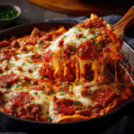 Pizza Lasagna Skillet Bake