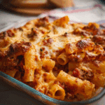 Baked Ziti with Cheese and Meat