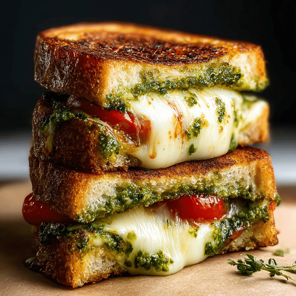 Best Pesto Grilled Cheese