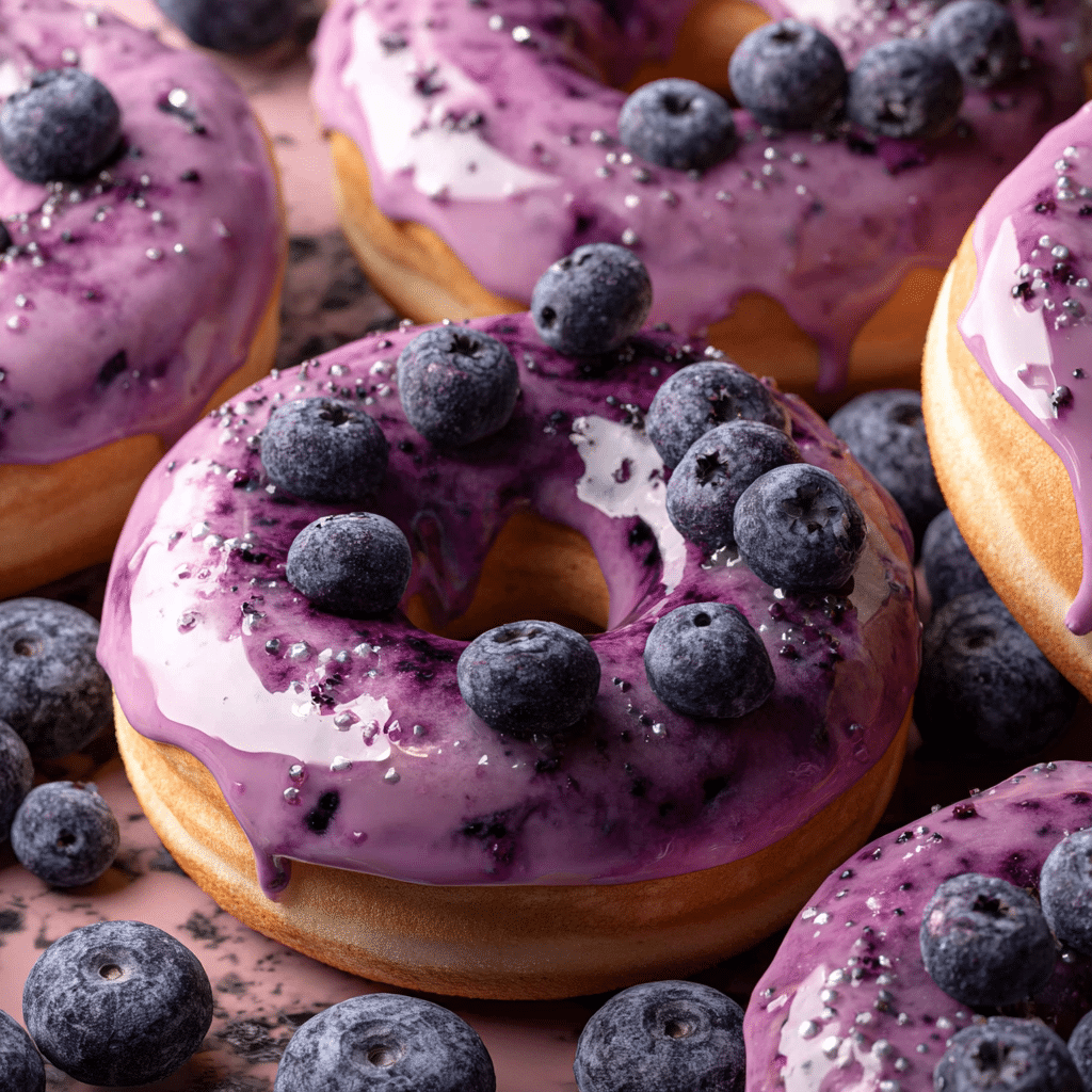 Blueberry Cake Donuts
